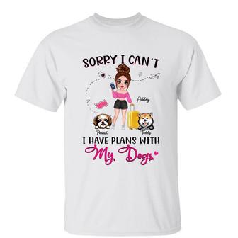 I Have Plans With Dogs Personalized T-Shirt - Dog Mom Gift - Thegiftio UK