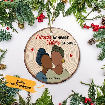 Personalized Sisters By Heart BWA Friends Ornament - Thegiftio UK