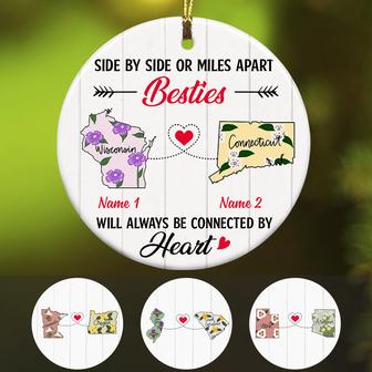 Personalized Side By Side Long Distance Ornament OB71 30O47 - Thegiftio UK