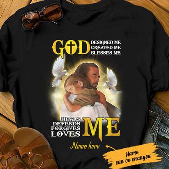 Personalized God Loves Me Child Of God T Shirt - Thegiftio UK