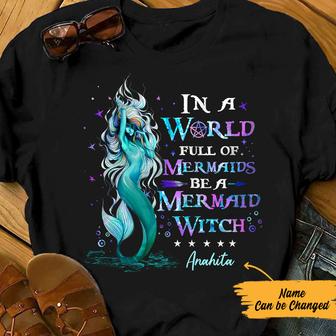 Personalized Mermaid Witch Be A Mermaid Witch Halloween T Shirt - Thegiftio UK