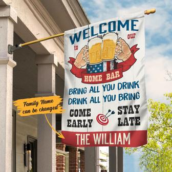 Personalized Backyard Home Bar Flag for Garden Lovers - Thegiftio UK