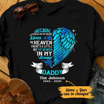 Personalized Heaven In Our Home Dad Memorial T Shirt - Thegiftio UK