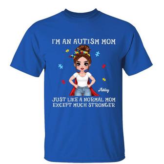 Autism Mom Stronger Than Normal Mom Custom T-Shirt - Gift - Thegiftio UK