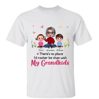 No Place Rather Be Than With Grandkids Custom T-Shirt - Gift - Thegiftio UK