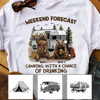Personalized Camping Family Friends T Shirt - Thegiftio UK