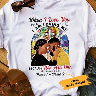 Personalized We Are One BWA Couple Christian T Shirt - Thegiftio UK