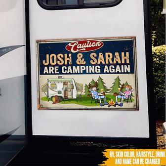 Camping Again Personalized Metal Sign - Gift for Campers - Thegiftio UK
