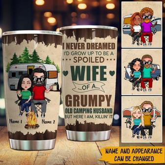 Camping Tumbler Spoiled Wife Custom Tumbler - Gift for Her - Thegiftio UK