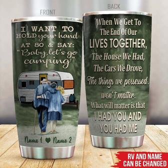Camping Together Personalized Tumbler - Gift for Couples - Thegiftio UK