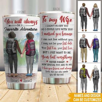 You're My Favorite Adventure Custom Tumbler - Camping Gift - Thegiftio UK