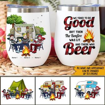 We Tried To Be Good Personalized Wine Tumbler - Camping Gift - Thegiftio UK