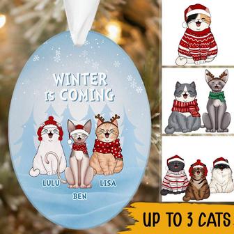 Winter Is Coming Personalized Ornament - Gift for Cat Lovers - Thegiftio UK
