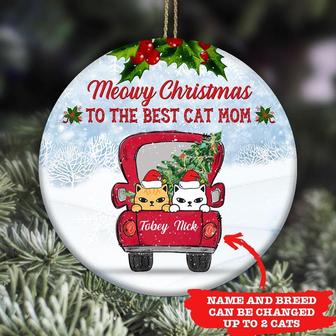 Cat Circle Personalized Ornament - Gift for Cat Mom - Thegiftio UK