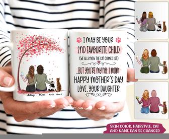 Maybe Your 2nd Favorite Child Custom Mug - Gift for Cat Mom - Thegiftio UK