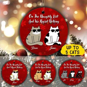Cool Cats On The Naughty List Personalized Ornament - Thegiftio UK