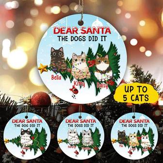 Dear Santa The Dog Did It Personalized Ornament - Thegiftio UK