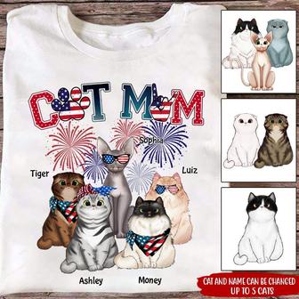 Cat Mom Custom T-Shirt - Gift for Cat Lovers and Moms - Thegiftio UK