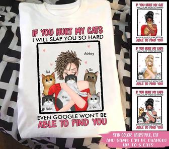If You Hurt My Cat Custom T-Shirt - Gift for Cat Lovers - Thegiftio UK