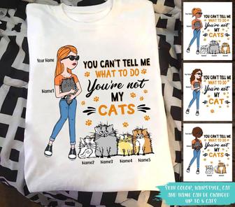 You're Not My Cats Custom T-Shirt - Gift for Cat Lovers - Thegiftio UK