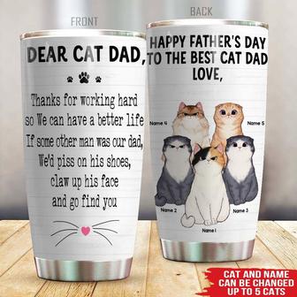 Cat Custom Tumbler - Happy Father's Day Gift for Cat Dad - Thegiftio UK