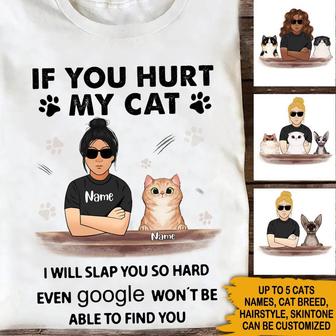 If You Hurt My Cat Custom T Shirt - Gift for Cat Lovers - Thegiftio UK