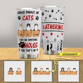Cat Proud Parent Custom Tumbler - Gift for Cat Lovers - Thegiftio UK