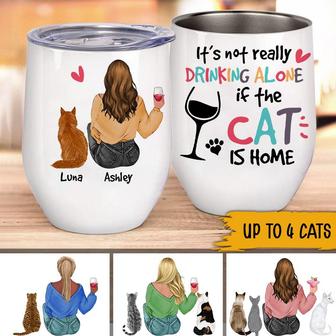 It's Not Really Drinking Alone Personalized Wine Tumbler - Thegiftio UK