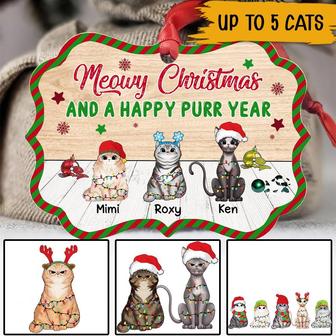 Meowy Christmas Personalized Ornament - Gift for Cat Lovers - Thegiftio UK