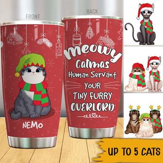 Cats Christmas Personalized Tumbler - Gift for Cat Moms - Thegiftio UK