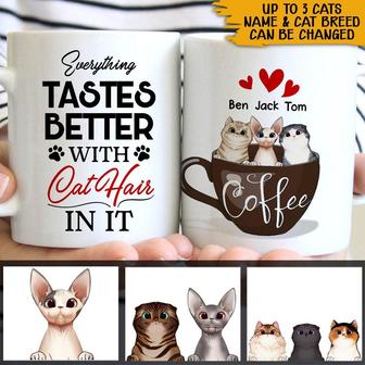 Everything Tastes Better With Cat Hair Custom Mug - Gift - Thegiftio UK