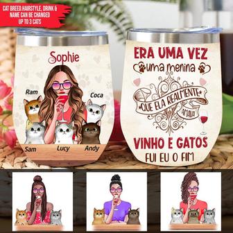 Once Upon A Time There Was A Girl Custom Wine Tumbler - Gift - Thegiftio UK