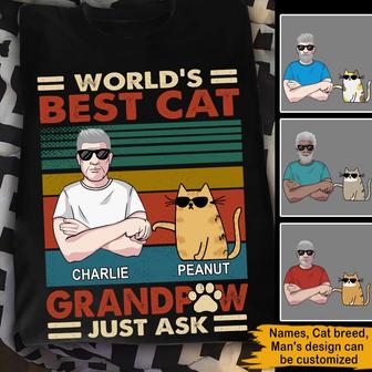 Cats Lovers Father's Day Custom T Shirt - Gift for Cat Dads - Thegiftio UK