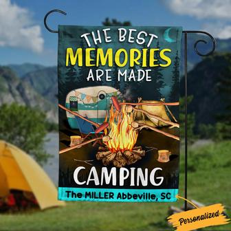 Personalized Camping Memories Garden Flag for Nature Lovers - Thegiftio UK