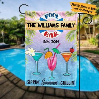 Personalized Pool Bar Chillin Flag for Garden - Thegiftio UK