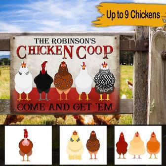Chicken Coop Come And Get Em Custom Metal Sign - Gift - Thegiftio UK
