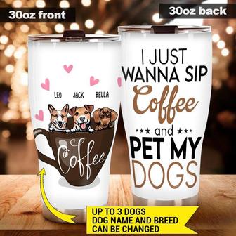 Coffee Dogs Custom Tumbler - Gift for Dog Lovers - Thegiftio UK