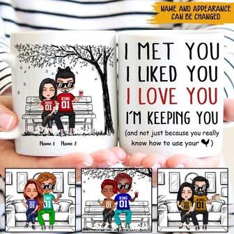 I Met You Love You Keeping You Custom Mug - Gift for Him - Thegiftio UK