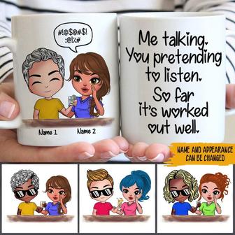 Me Talking You Pretending Custom Mug - Valentine's Day Gift - Thegiftio UK