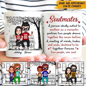 Soulmates Two People One Soul Custom Mug - Gift for Couples - Thegiftio UK