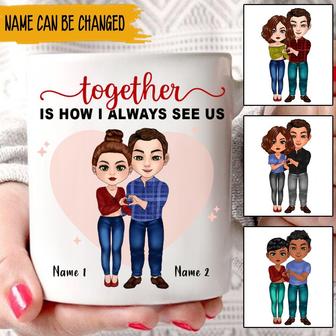 Together Is How I Always See Us Custom Mug - Couples Gift - Thegiftio UK