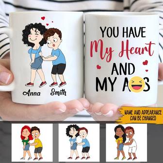 You Have My Heart & My Ass Custom Mug - Valentine's Day Gift - Thegiftio UK