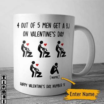 4 Out Of 5 Men Get A BJ Personalized Mug - Valentine's Gift - Thegiftio UK
