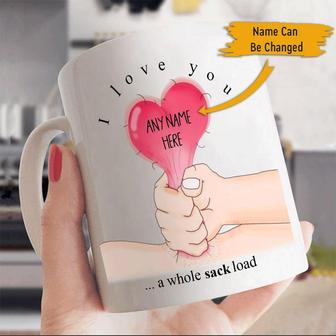 I Love You A Whole Sack Load Custom Mug - Gift for Couple - Thegiftio UK