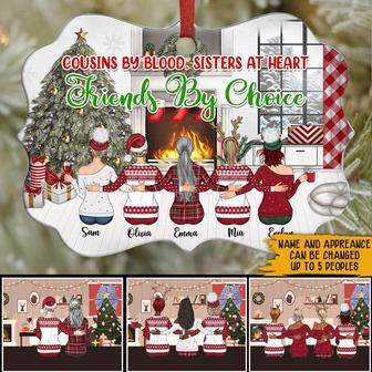 Cousins By Blood Sisters At Heart Custom Ornament - Gift - Thegiftio UK