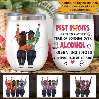 Cowgirl Best Friends Custom Wine Tumbler - Gift for Besties - Thegiftio UK