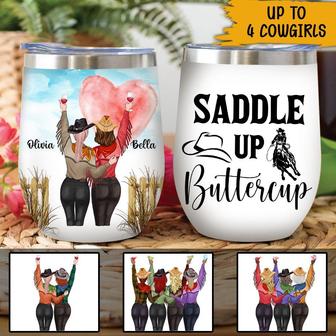 Cowgirl Best Friends Custom Wine Tumbler - Gift for Friends - Thegiftio UK