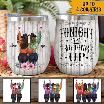 Cowgirl Best Friends Personalized Wine Tumbler - Thegiftio UK