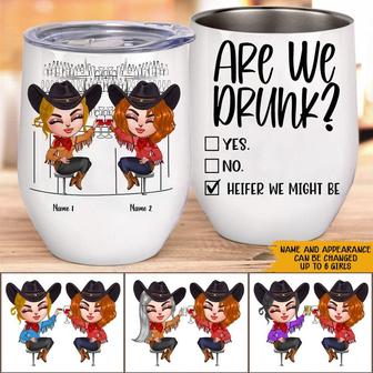 Are We Drunk Heifer Personalized Wine Tumbler - Thegiftio UK