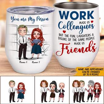 Chance Made Us Colleagues Custom Wine Tumbler - Thegiftio UK